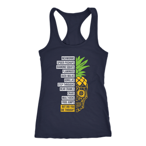 Cardio Zoo Workout Tank Womens Pineapples Shirt Sugar Skull Pineapple But Did You Die Though? Coach Challenge Group Gift