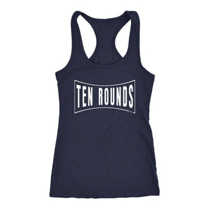 10 Boxing Rounds Tank, Womens Boxing Fitness Shirt, Ladies 1, 2, Punch Coach Gift #WhiteEdition - Obsessed Merch