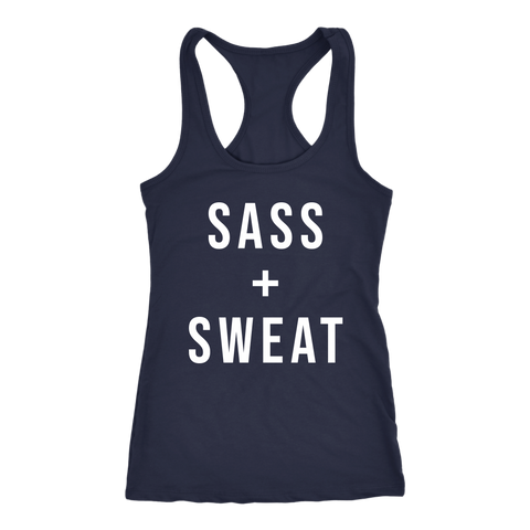 Image of SASS + SWEAT Dance Workout Tank Womens Dancing Tank Top Coach Challenger Gift