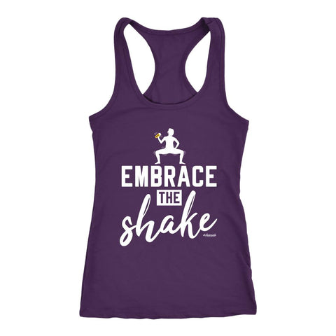 Image of Embrace the Shake Womens Barre Workout Tank, Energize Blend Coach Gift - Obsessed Merch