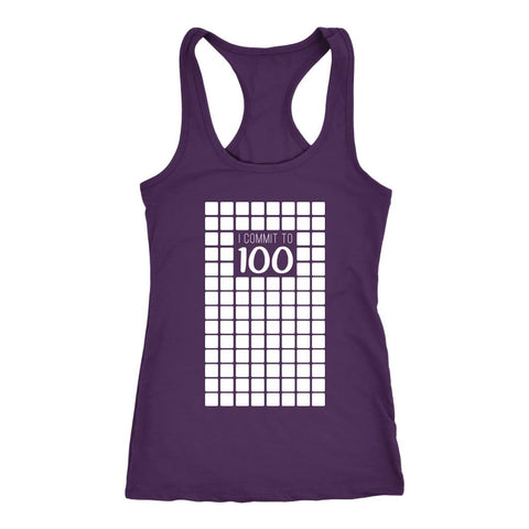 Image of Women's I Commit to 100 Tick Boxes Racerback Tank Top - Obsessed Merch