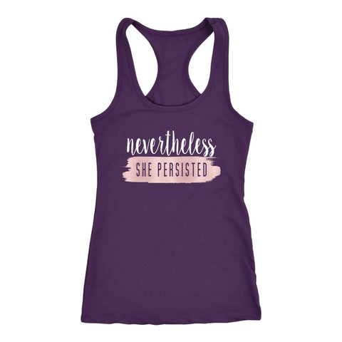 Image of Nevertheless She Persisted Fierce Womens Workout Racerback Tank Top