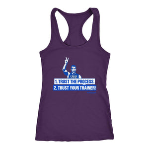 L4 Women's Trust The Process. Trust Your Trainer! Racerback Tank Top - Obsessed Merch