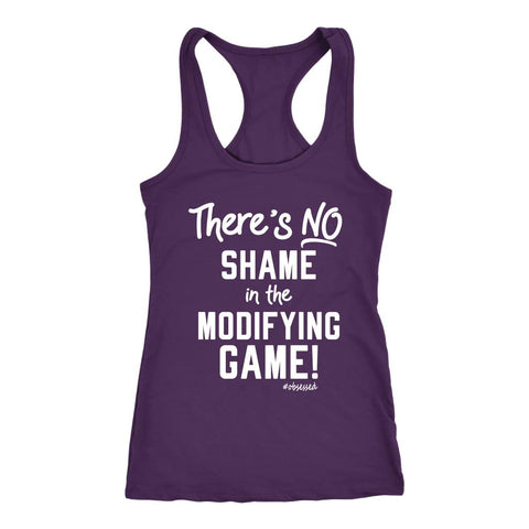 Image of There's No Shame In The Modifying Game! Women's Racerback Tank Top - Obsessed Merch
