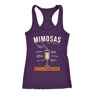 Joel's Mimosa Ratio 101 Funny Workout Tank Womens Coach Challenge Group Gift