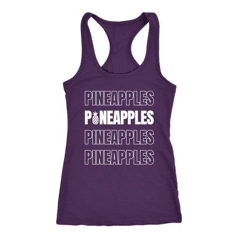 Image of Pineapples Pineapples Pineapples Pineapples Womens Workout Tank