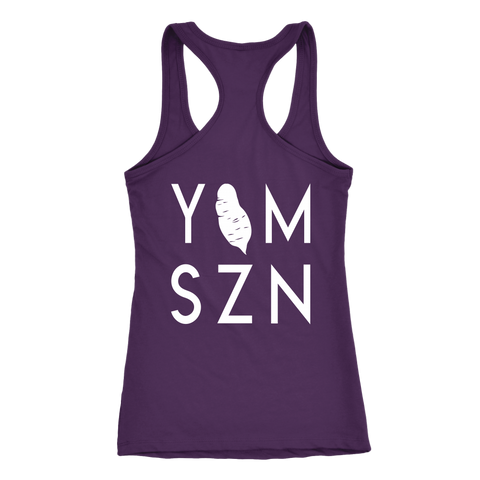 YAM SZN with Yam Womens 6-45 Inspired Tank Workout Shirt Coach Challenge Group Gift | Design on Back Only