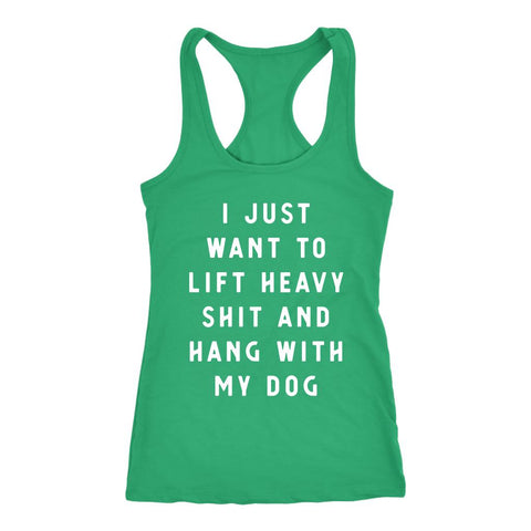 Image of Lift Heavy Sh*t Dog Mom Shirt, Moms Who Lift, Girls Who Lift, Dog Lover Gift, Dog Mom Gift, Woman Weight Lifter Top