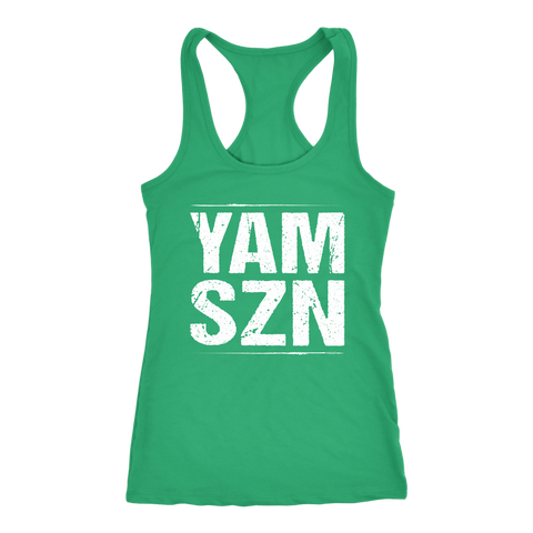 Image of YAM SZN Workout Tank Womens It's Yam Season Shirt 6-45 Inspired Coach Challenge Group Gift | White Edition