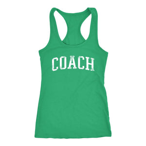 COACH Workout Tank, Womens Challenge Group Shirt, Ladies Team Coach Gift, Distressed Fitness Top