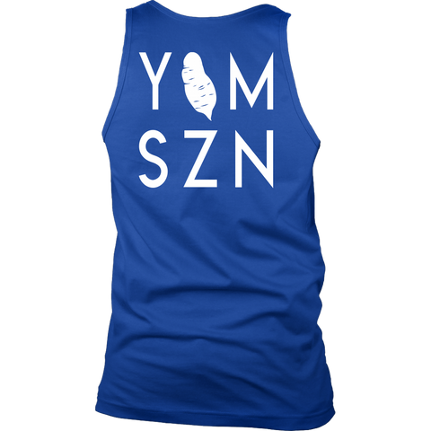 Image of YAM SZN with Yam Mens 6-45 Inspired Tank Workout Shirt Coach Challenge Group Gift | Design on Back Only