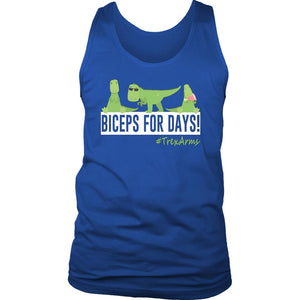 L4: Men's Biceps For Days #TrexArms 100% Cotton Tank - Obsessed Merch