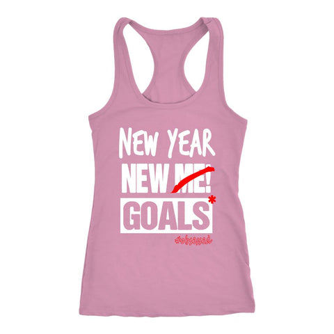 Image of Women's New Year New Goals Racerback Tank Top - Obsessed Merch