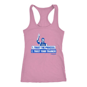 L4 Women's Trust The Process. Trust Your Trainer! Racerback Tank Top - Obsessed Merch