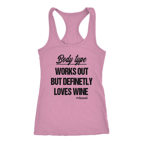 Image of Wine Lover Workout Tank, Womens Funny Wine Shirt, Wine Mom Coach Gift - Obsessed Merch