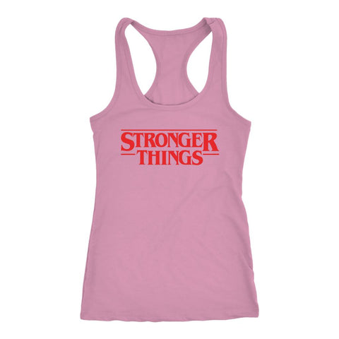 Image of Stronger Things Workout Tank Top, Womens Stranger Things Inspired Lifting Shirt - Obsessed Merch