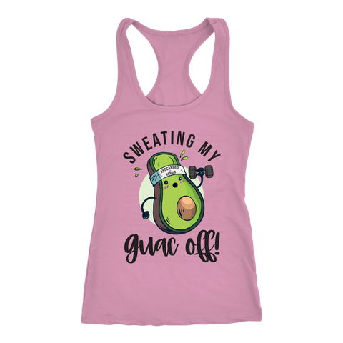 Image of Avocado Tank Top Womens Funny Workout Crop Top Ladies Avo-Cardio Guac Shirt Sweating My Guac Off